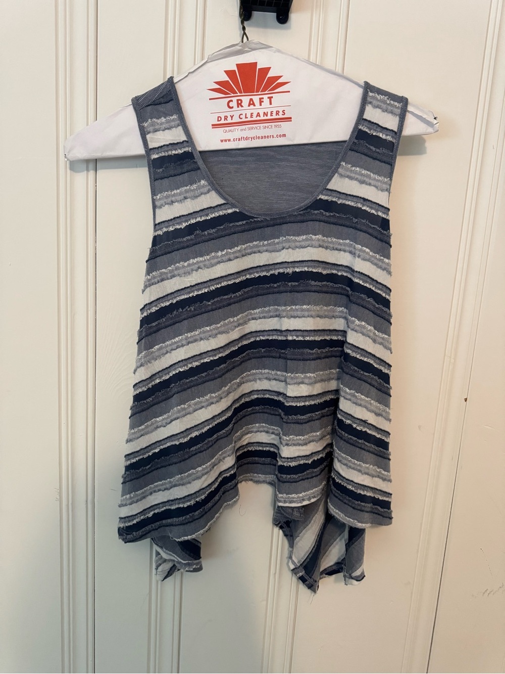 Women’s Sleeveless Striped Tank Top - Blue & White